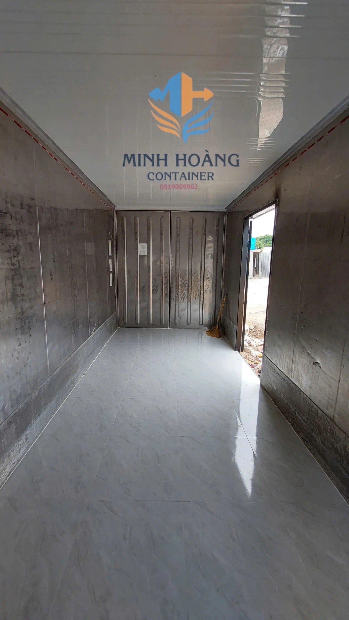 Container Văn Phòng 20 Feet Cam Viền Đen Vỏ Lạnh Mẫu 1